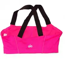 ALO Yoga Fuchsia Sports Bra with Black Accents