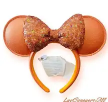 Disney Parks Peach Punch Sequin Minnie Ears Headband