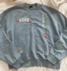 Oversized Embroidered NYC Sweatshirt