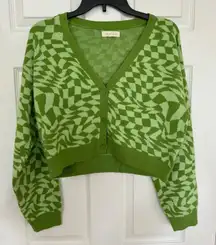 Green Checkered Sweater