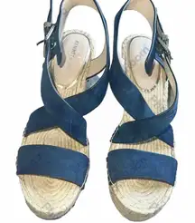 ✨Kenneth Cole Women's Olivia Cross Sandal Sz 7.5 Wedge✨