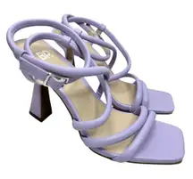 BP Sandals Size 5.5 Lilac Wraparound Square Toe High Heels