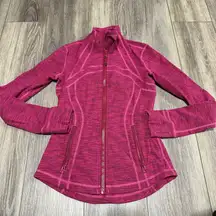 Lululemon‎ pink Define Diamond Jacquard Berry Rumble Jew Magenta jacket size 4
