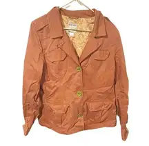 Old Navy Plus Size XXL Rust Button Front Denim Jean Jacket