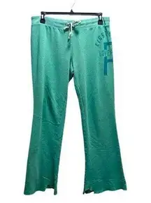 Victoria’s Secret Pink Y2K Boyfriend Sweatpants Green Size L Retro Cozy Casual