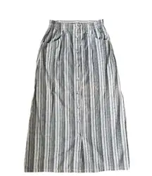 Marks & Spencer Blue Striped Maxi Skirt Size 6