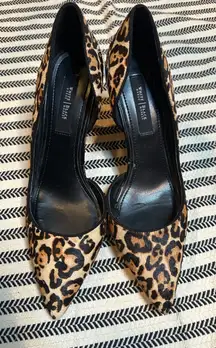 White House Black Market Leopard Print Pointed Toe Stiletto Heels Women's