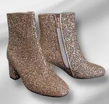 Amazon Glitter Sparkly Ankle Boots Chunky Heeled Booties