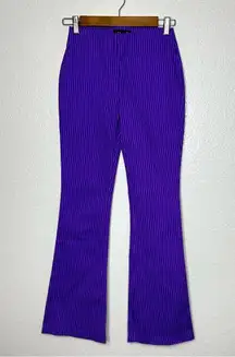 NWT Delia's Pay To Olay Pinstripe Pants Purple Pink Low Rise Flare size 00