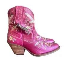 DINGO Primrose Floral Embroidery Women's Western Boot Size 8.5 #242994