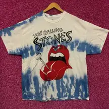 The Rolling Stones Nailed Tongue Hot Lips Rock Tie Dye XL