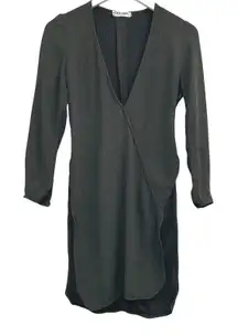 Armani Collezioni Olive Green Textured Tunic Top  IT40 Waffle Knit Vintage Light