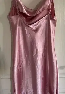 Elegant Pink Satin Dress