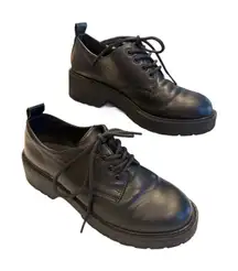 Y2K Madden Girl Black Chunky Platform Oxford Shoes Grunge Goth Dark Academia 9