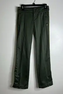 American Eagle Vintage Y2K Womens Green Track Pants Zip Ankle Size 2