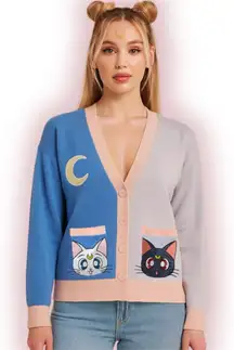 Pretty Guardian Sailor Moon Luna & Artemis Color-Block Cardigan