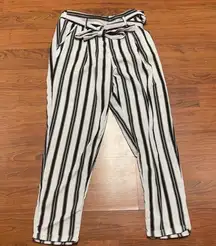 Harmony + Havoc Black White Stripped Dress Pants, size 11
