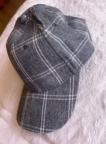 Gray Flannel White Plaid Hat Cap Strap Buckle Lea. Tee Da Brand Summer Outfit