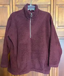 Express women’s 1/4 zip fleece pullover size Small