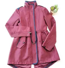 Studded Military Style Trench Coat