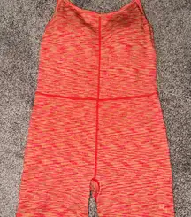 Target Women's Knit Romper in Orange and Pink