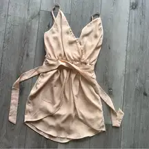 NWT SHOWPO Dancing Dream Dress Beige S Women's Mini / Short