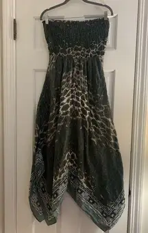 Soft Surroundings Asymmetrical Panthers Camo Dress - size small