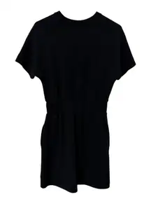 Spanx Air Essentials Cinched Shirt Dress Womens XS Black Comfort Lightweight