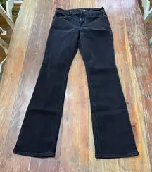 Old Navy Mid-Rise Kicker Boot-Cut Jeans in Black, Size 4 Grunge