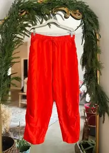 Free people take me with you red orange linen pants medium