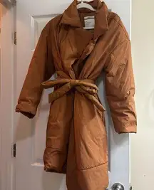 Target  Wrap Puffer Brown Jacket