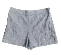 Club Monaco Navy White Gingham Vintage Style Cottagecore High Waist Mini Short 8