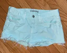 J Brand  Cut Off shorts aqua mint green 26