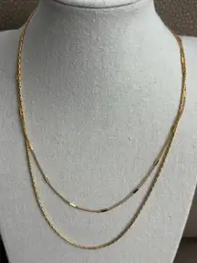 NWOT Jenny Bird Gold Double Strand Necklace