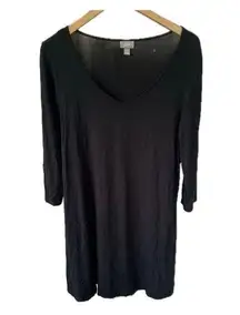 J.Jill  Essential Basic Casual Stretch Scoop Neck Little Black Mini Dress M