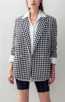 NWT Black and White Houndstooth Blazer