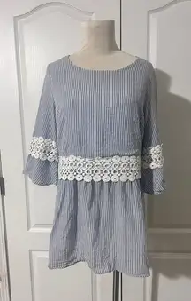 Monroe &‎ Main 100% Cotton Tunic Top with Lace - sz L
