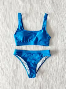 NWOT Blue High Cut Bikini Set