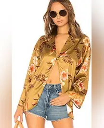REVOLVE LPA Cut Away PJ Top in Lush Tropics- Size Small