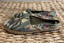 Valentino Women's Multicolor Butterfly Print Canvas Espadrille Flats Size 37