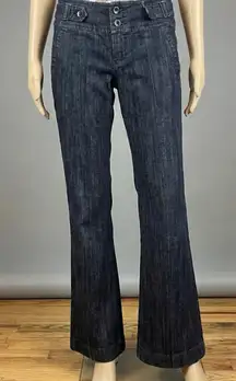 One 5 One Size 8 Dark Wash Trouser Flare Jeans