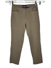 Bill Blass Jeans Womens Stretchy Trouser Chino with Front Pockets Khaki Size 6P