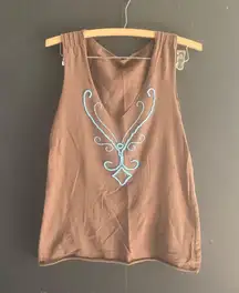 Beaded Brown Tank 