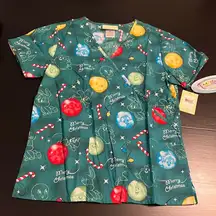 Cherokee Looney Tunes Holiday Christmas scrub top