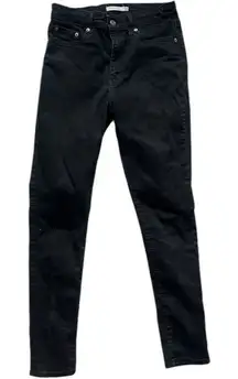 Womens Revolve Levis 721 High Rise Soft Black Solid Skinny Jeans  - Sz 29