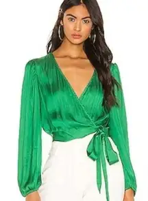 Bardot Elena Tie Blouse Fern