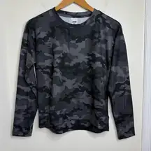NEW Avia Black Gray Camo Long Sleeve Top Women’s Size XS Athletic