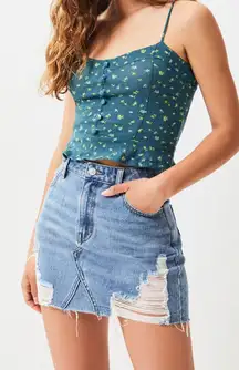 PacSun Vintage 5-Pocket Destroyed Mini Skirt