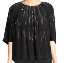 IRO Women’s Barley Sequins & Embellished Blouse- Size Small (US-4) (France- 36)