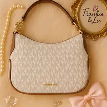 Michael Kors Kelsey White Brown Logo Hobo Bag NWT – Shoulder & Crossbody